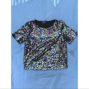 Sequin Party Evening Fun Top Shirt VERO MODA